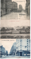 92  LEVALLOIS PERRET  Rue Raspail  Crue De 1910 +  Panorama Pension De Chevaux +  Rue Gide, Hôtel Tabac Dellus, - Levallois Perret