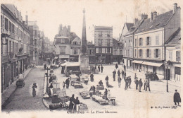 Chartres (28 Eure Et Loir) La Place Marceau Jour De Marché - édit. BF N° 30 - Chartres