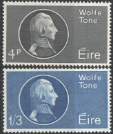 Eire 1964 Theobald Wolfe Tone, Irish Freedom Fighter, 2 Values MNH Ireland - Otros & Sin Clasificación