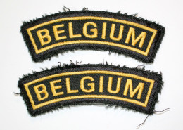 Militaria-BE-terre-insigne_accessoires_écusson épaule Belgium_21-03 - Armée De Terre