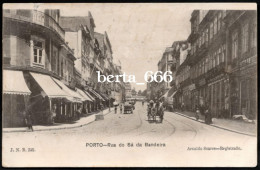 Porto * Rua De Sá Da Bandeira * Edição Arnald Soares J.N.B. 245 * Circulado 1910 - Porto