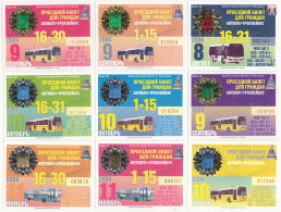 Russia. Novgorod. 2006. 13 Monthly Tickets - Europe