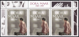 FRANCE 2021 - DORA MAAR 1907 - 1997 - Bande De 3 Haut De Feuille Illustré Avec Texte - Neuf ** - Ungebraucht