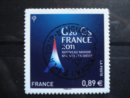 598 Timbre Oblitéré ****** Avec Cachet Rond      G20 G8 France 2011      Année  2011 - Gebruikt