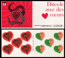 France 2000 Complete Booklet Valentine's Day Self-adhesive Stamp Heart Of Yves Saint Laurent Snake Mint - Commemorrativi