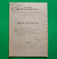 D-IT Regno D'Italia NAPOLI 1939 CONTRATTO Di MATRIMONIO Con 1 Marca Fiscale - Documenti Storici