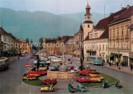 73601435 Leoben Hauptplatz Mit Bergmannsbrunnen Und Rathaus Leoben - Autres & Non Classés