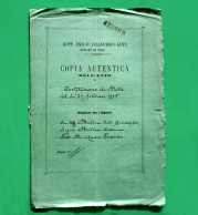 D-IT Regno D'Italia PISA 1935 COSTITUZIONE DI DOTE Con 2 Marche Fiscali - Documenti Storici