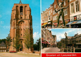 73601358 Leeuwarden Kirche Statue Innenstadt Kanal Leeuwarden - Sonstige & Ohne Zuordnung