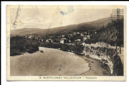 CARTOLINA DI S. BARTOLOMEO DI VALLECALDA ( GENOVA ) , PANORAMA , 1937 . - Genova (Genua)