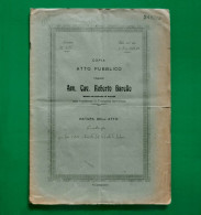 D-IT Regno D'Italia VERCELLI 1928 ATTO CAPPELLANIA LAICALE VALLERIS In Salasco 3 Marche Fiscali - Historical Documents