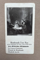 Kwartet Speelkaart L1 - Rembrandt Van Ryn, Peintre Hollandais Du XVII° Siècle - Les Pèlerins D'Emmaüs - 12 X 7 Cm. - Autres & Non Classés