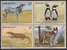 F-EX50179 UNITED NATIONS WIEN MNH 1993 WILDLIFE PENGUIN WOLF ZEBRA LIZARD.  - Sonstige & Ohne Zuordnung