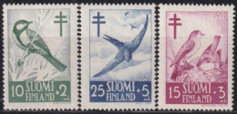 F-EX50151 FINLAND SUOMI MNH 1952 TUBERCULOSIS FUND BIRD AVES.  - Colecciones & Series