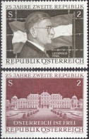 1970, Austria, Second Republic Austria, Baroque, Buildings, Heads Of State, Palaces, MNH(**), Mi: 1322-1323 - Unused Stamps