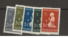 1940 MH/* Nederland NVPH 374-78 - Unused Stamps