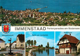 73600593 Immenstaad Bodensee Fliegeraufnahme Hennenbrunnen Partie Am Landeplatz  - Autres & Non Classés