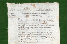 D-IT Regno Delle Due Sicilie 1827 Palermo SOLENNE PROMESSA DI MATRIMONIO - Documentos Históricos