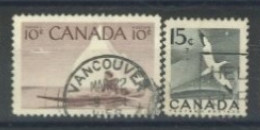 CANADA - 1953, ESKIMO HUNTER & NORTHERN GANNET STAMPS SET OF 2, USED. - Oblitérés