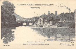 25 Doubs Les Anciens Quais De Besançon Par Gaston Coindre Carte Avis Catalogue Fabriques Pétolat Et Anguenot - Besancon