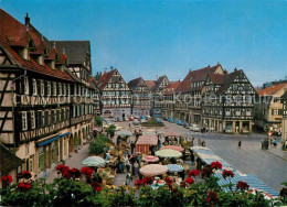 73600506 Schorndorf Wuerttemberg Blick Vom Rathaus Auf Den Marktplatz Altstadt F - Schorndorf