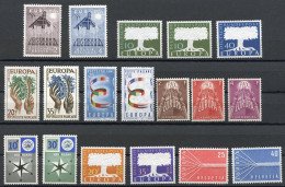 Cept Jahrgang 1957 Postfrisch Komplett Incl. Luxemburg #JS275 - Altri & Non Classificati