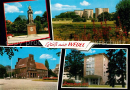 73600456 Wedel Pinneberg Roland Statue Rathaus Wohnsiedlung Hochhaeuser Wedel Pi - Other & Unclassified