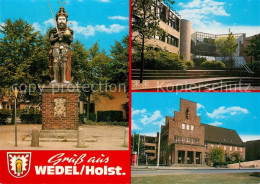 73600455 Wedel Pinneberg Roland Statue Gebaeude Rathaus Wedel Pinneberg - Other & Unclassified