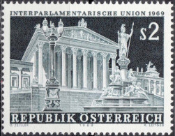 1969, Austria, Spring Conference, Buildings, Conferences, Fountains, Government Buildings, MNH(**), Mi: 1290 - Neufs