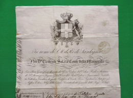 D-IT Regno Di Sardegna 1839 Pallanza Verbania PASSAPORTO Clemente Solaro Conte Della Margarita - Historical Documents