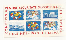 LP 833 A Romania -1973- CONFERINTA PENTRU SECURITATE BLOC, Nestampilat - Autres & Non Classés