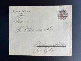 GERMANY 1915 LETTER HOYA TO HEILIGENFELDE 10-06-1915 DUITSLAND DEUTSCHLAND - Covers & Documents