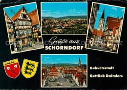 73600169 Schorndorf Wuerttemberg Stadtpanorama Altstadt Fachwerkhaeuser Kirche M - Schorndorf