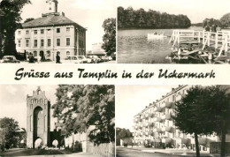 73600149 Templin Rathaus Bootssteg Ratsteich Berliner Tor Werderstrasse Wohnbloc - Templin