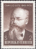 1968, Austria, Camillo Sitte, Anniversaries, Architects, MNH(**), Mi: 1258 - Ongebruikt