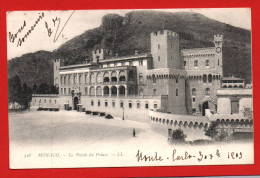 (RECTO / VERSO) MONACO EN 1903 - N° 328 - PALAIS DU PRINCE - BEAU TIMBRE DE MONACO ET CACHET - CPA PRECURSEUR - Palacio Del Príncipe