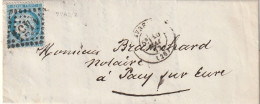 Lettre De Evreux à Pacy Sur Eure LAC - 1849-1876: Periodo Classico