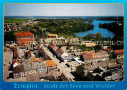 73600053 Templin Stadtbild Mit Templiner See Und Stadtmauer Fliegeraufnahme Temp - Templin