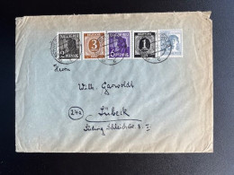 GERMANY 1947 LETTER SCHWERIN TO LUBECK 15-03-1947 DUITSLAND DEUTSCHLAND - Cartas & Documentos