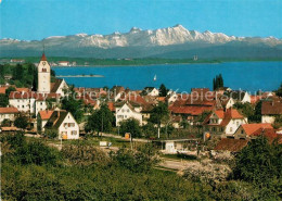 73599969 Immenstaad Bodensee Stadtbild Mit Kirche Alpenpanorama Immenstaad Boden - Other & Unclassified