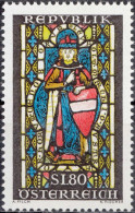 1967, Austria, Margrave Leopold The Holy, Art, Saints, Stained-glass, MNH(**), Mi: 1252 - Ungebraucht