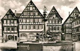 73599841 Schorndorf Wuerttemberg Oberer Marktplatz Brunnen Altstadt Fachwerkhaeu - Schorndorf