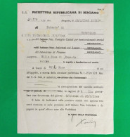 D-IT RSI Repubblica Sociale Italiana 1945 BERGAMO Prefettura Repubblicana Al Podestà Di TREVIGLIO - Documents Historiques