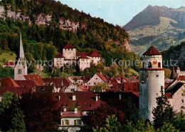 73599744 Feldkirch Vorarlberg Ansicht Mit Katzenturm Schattenburg Blick Gegen Ba - Sonstige & Ohne Zuordnung