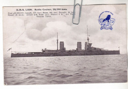 CPA MARINE NAVIRE DE GUERRE CUIRASSE ANGLAIS HMS H.M.S. LION BATTLE CRUISER - Guerra