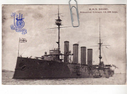 CPA MARINE NAVIRE DE GUERRE CROISEUR LOURD ANGLAIS HMS H.M.S. DRAKE - Guerra
