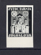 1935. KINGDOM OF YUGOSLAVIA,SERBIA,TOPOLA/OPLENAC CHURCH 50 DIN. PROOF STAMP - Geschnittene, Druckproben Und Abarten