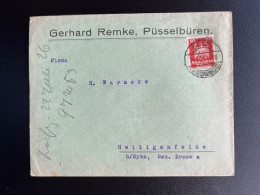 GERMANY 1926 LETTER ESCH TO HEILIGENFELDE 24-07-1926 DUITSLAND DEUTSCHLAND - Brieven En Documenten