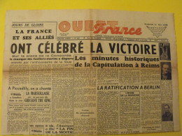 Ouest France N° 231 Du 11 Mai 1945. Victoire Des Alliés. Signature Capitulation Allemande Jodl  Keitel Tassigny Joukov - War 1939-45