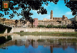 73599304 Lleida Vista Parcial Riu Segre I La Seu Al Fona Lleida - Autres & Non Classés